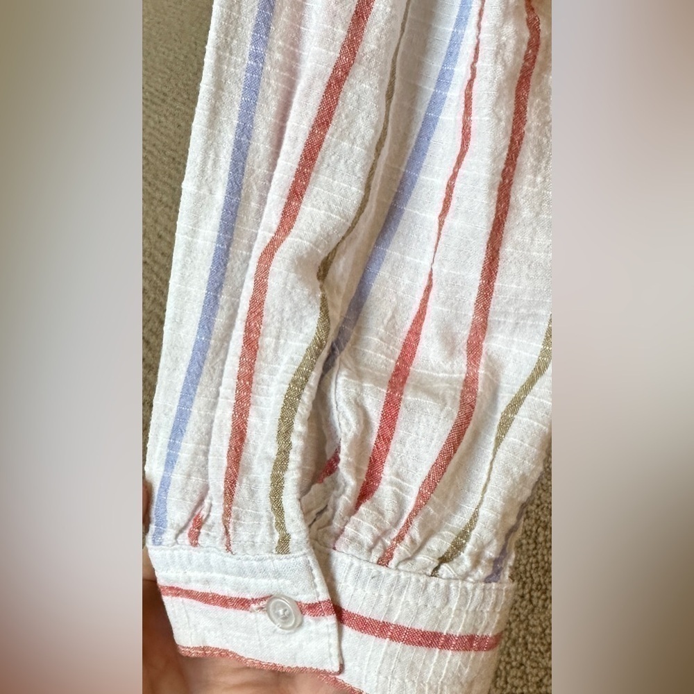 Loft striped button down top - Picture 4 of 6